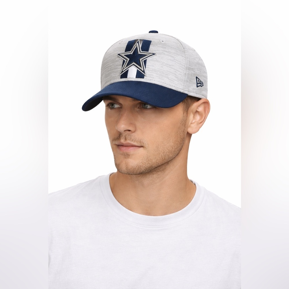 New Era Dallas Cowboys 39THIRTY Stretch Fit Hat Gray/Navy S/M NWT